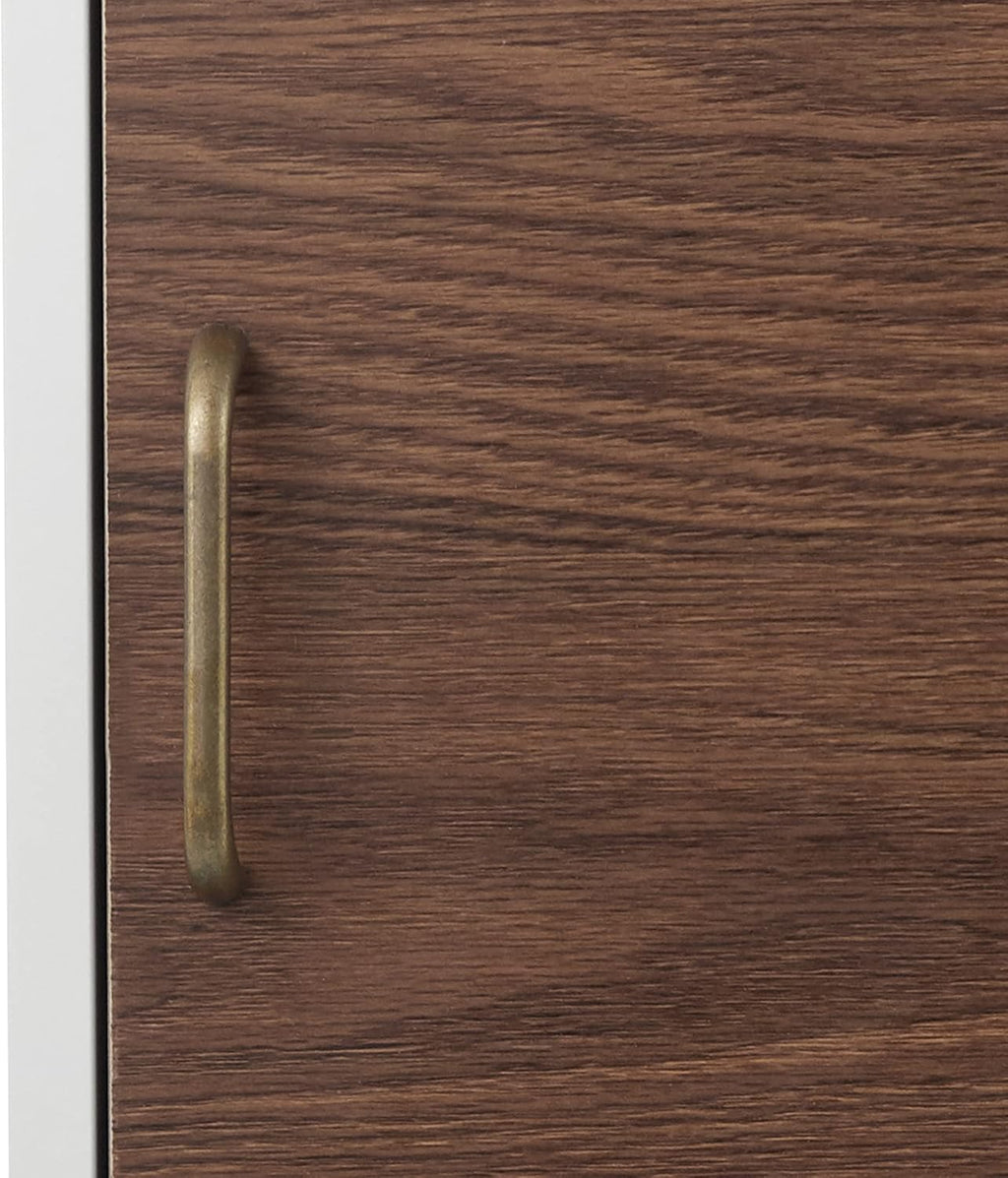 White Wood Bathroom Linen Cabinet W761