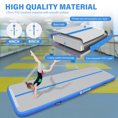 Inflatable Gymnastics Air Mat Tumble Track with Air Pump F67076