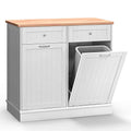 White Tilt Out Trash Cabinet 10 Gallon K153873