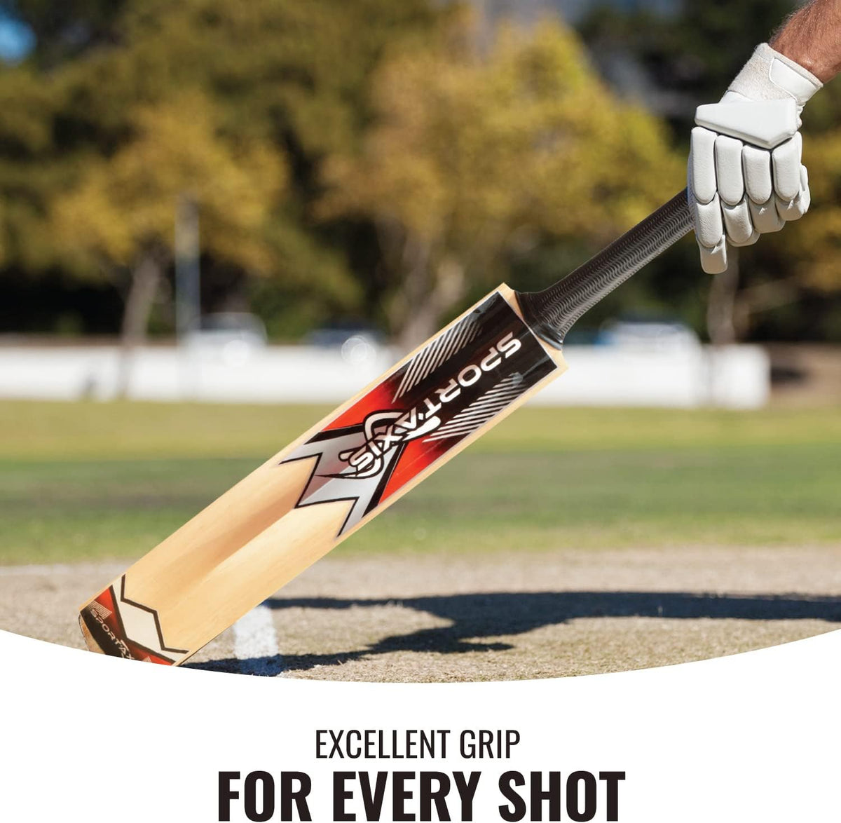 Wooden Kashmir Willow Cricket Bat with Foam-Padded Bag W1348