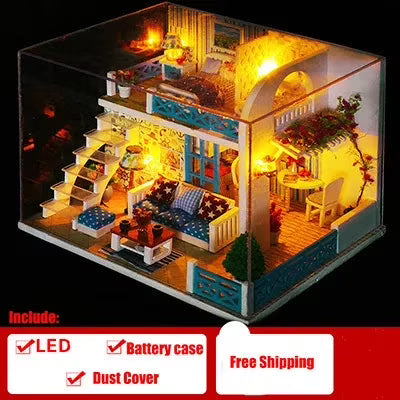 Doll House DIY Miniature Dollhouse Toy Furnitures U883