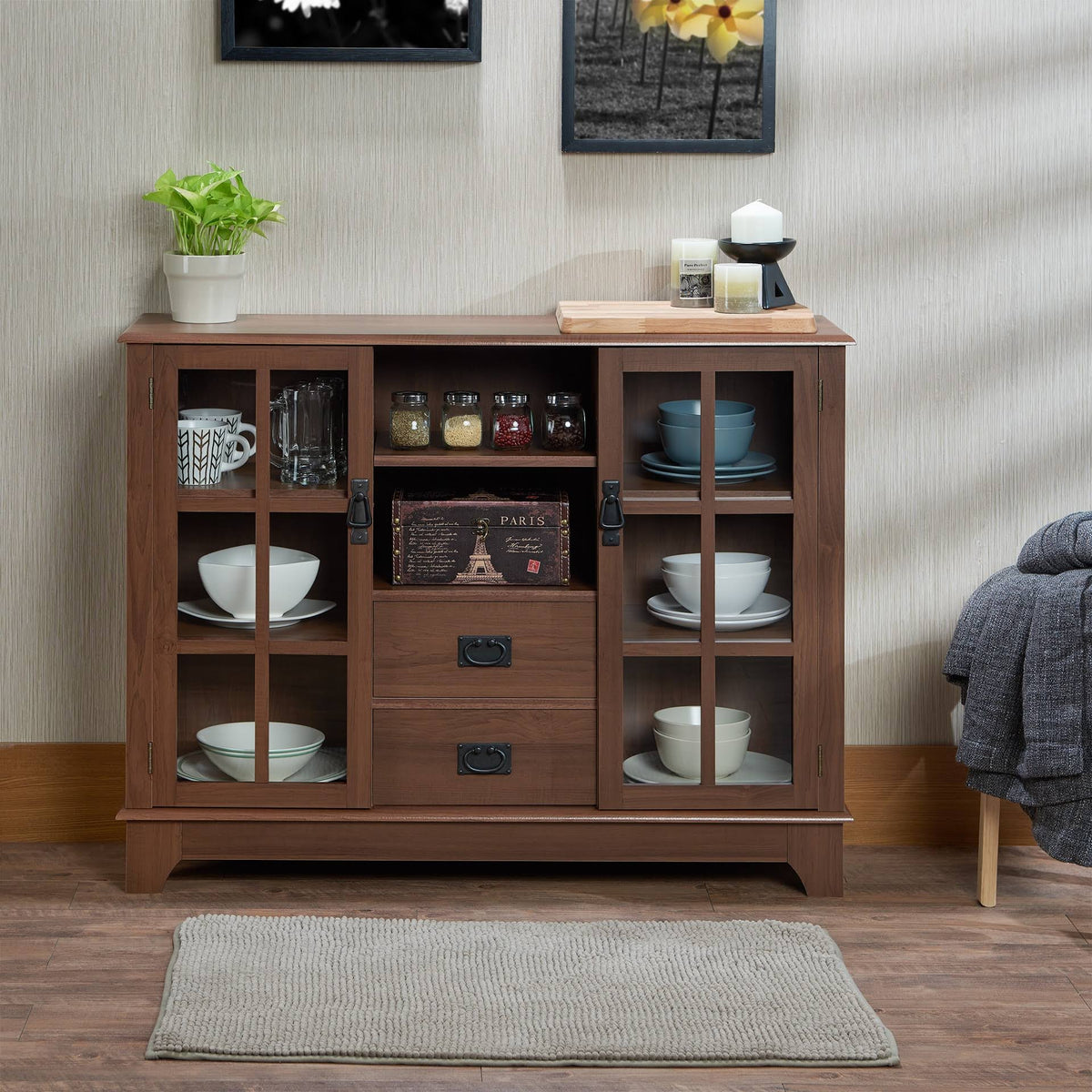 Walnut Console Table O593331