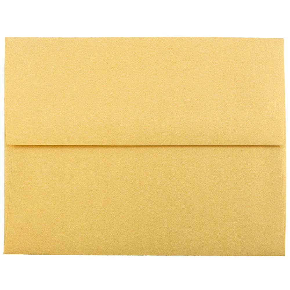 A2 Invitation Envelopes, 4 3/8 x 5 3/4, Metallic Gold, 1000/Carton N779