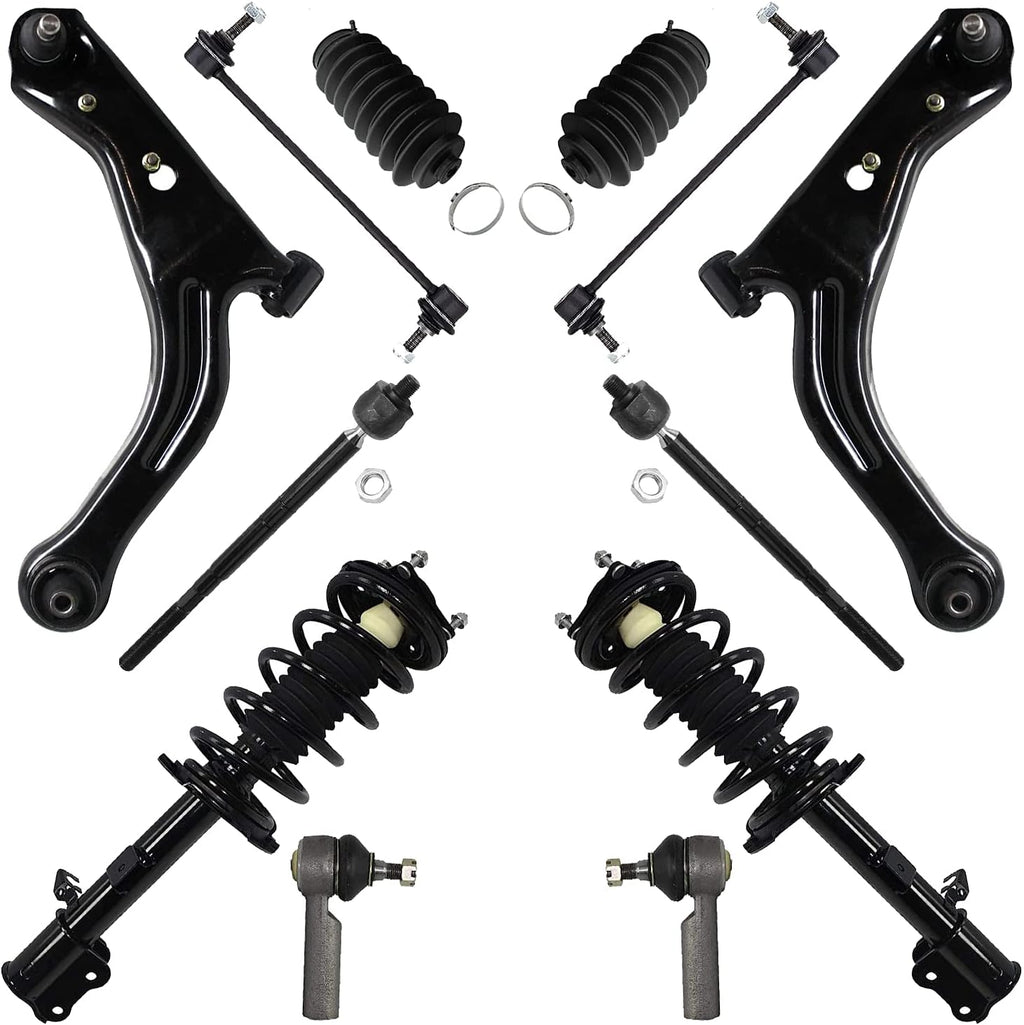 12pc Front Struts Lower Control Arm with Ball Joint Tie Rod Sway Bar Set N9923