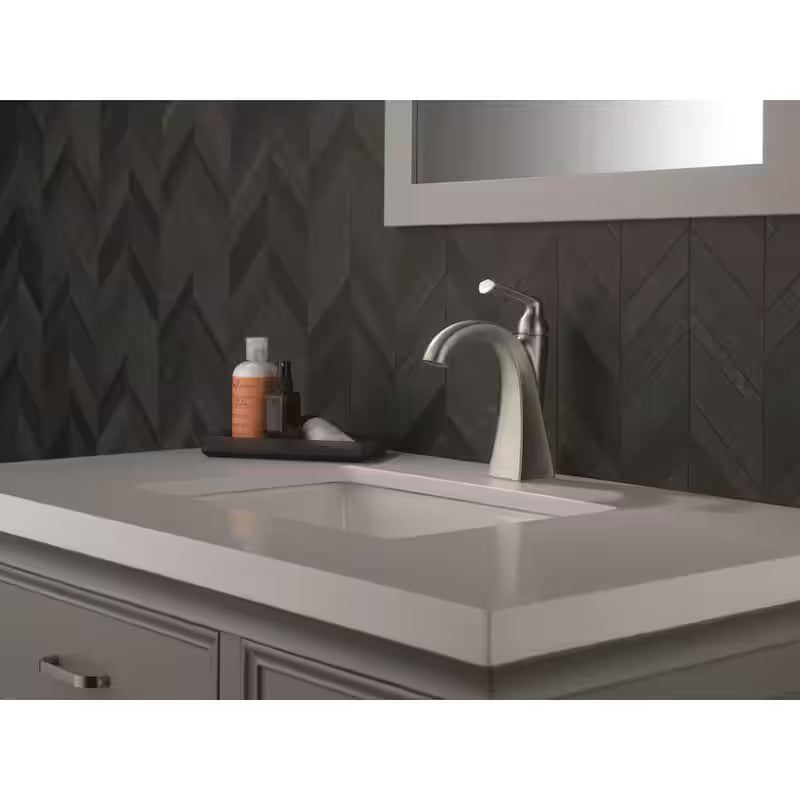 Single Hole Single-Handle Bathroom Faucet Brushed Nickel N327