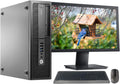 HP 705 G2 Desktop PC AMD Pro A4-8350B R5 Processor, 8GB Ram, 256 GB M.2 SSD, WiFi & Bluetooth, Wireless Keyboard Mouse, 27 Inch LED Monitor, Windows 10 Q865384