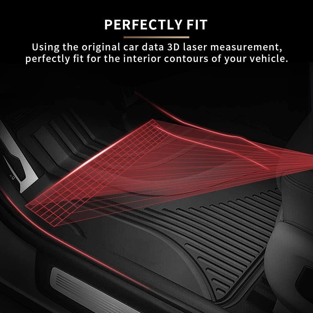 Black TPE All Weather Car Floor Mats Full Set L597