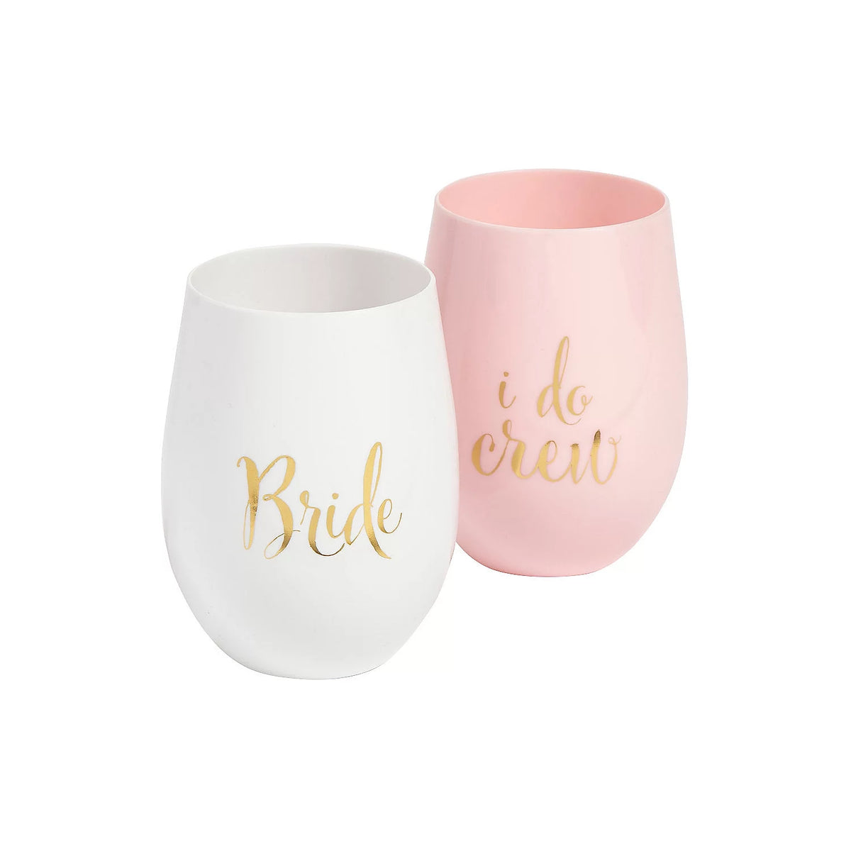 Stemless Plastic Wine Glasses 12 Pieces P355