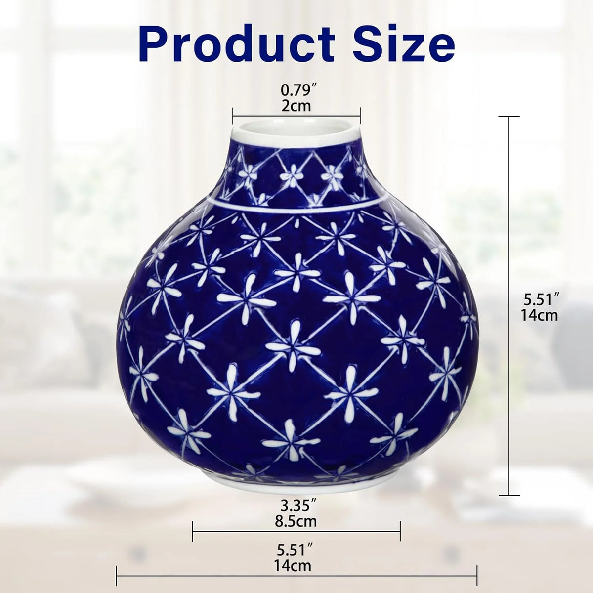 Blue and White Porcelain Ceramic Vases B832808