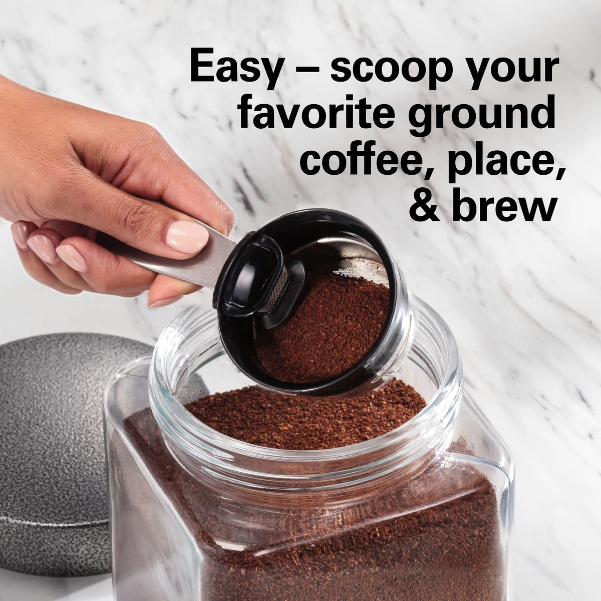 Single-Serve Coffee Maker, 14 oz., Stainless Steel A235