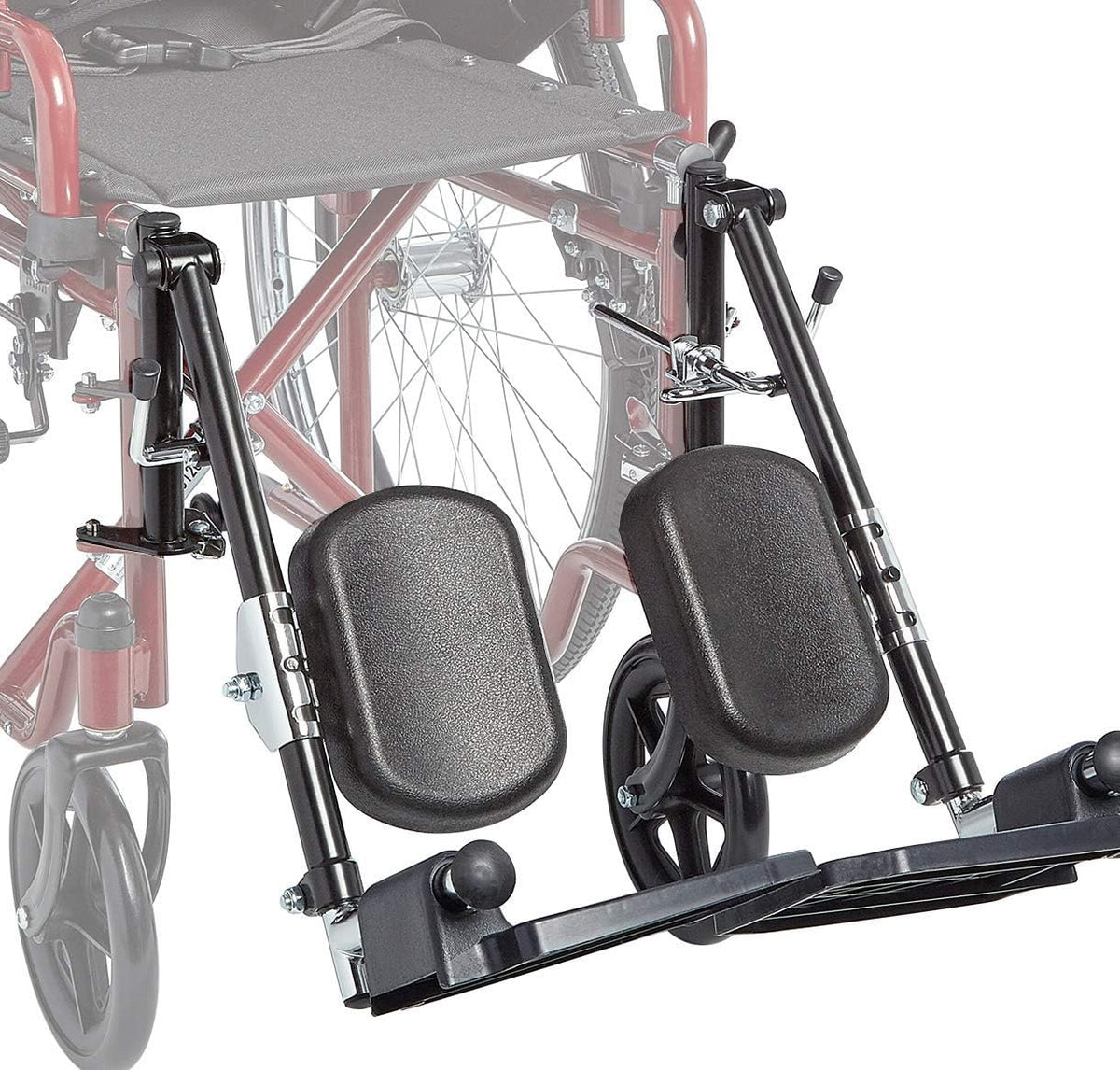 Swing-Away Leg Rests with Plastic Footplates and Padded Calf Pads Q2845