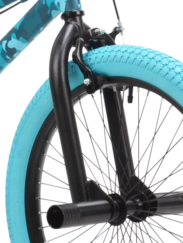 20-inch Turquoise Blue Camouflage Girl's BMX Child Bike N597