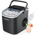 Black Countertop Ice Maker with 1.3lbs Basket and Scoop R6867