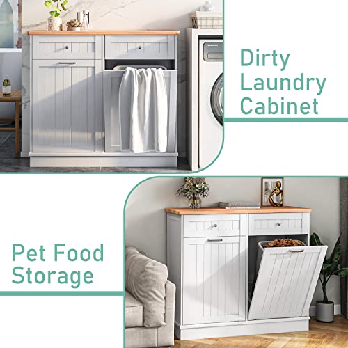 White Tilt Out Trash Cabinet 10 Gallon K153873