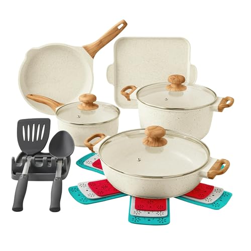 14-Piece Cast Aluminum Nonstick Cookware Set D9627