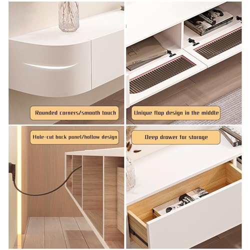 Grey 240CM Wall Mounted TV Stand with 2 Cabinets T245