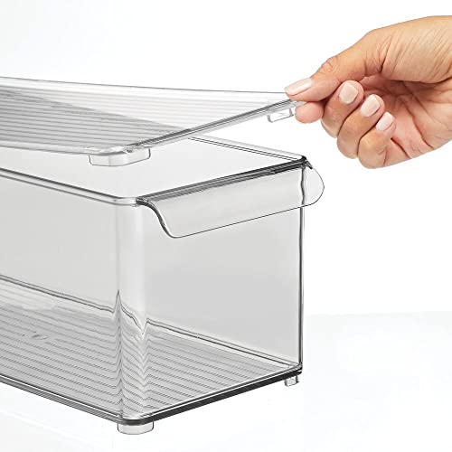 Clear Plastic 2 Pack Food Storage Container Bin with Lid E9224