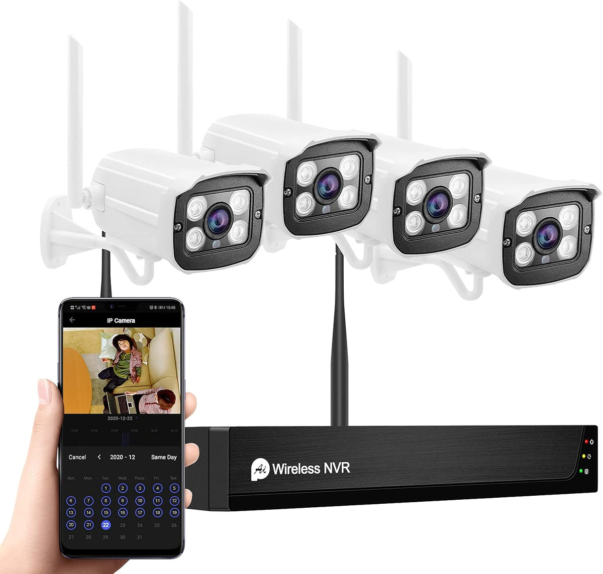 1080P 8CH Wireless Security Camera System with 1TB Hard Drive P21087
