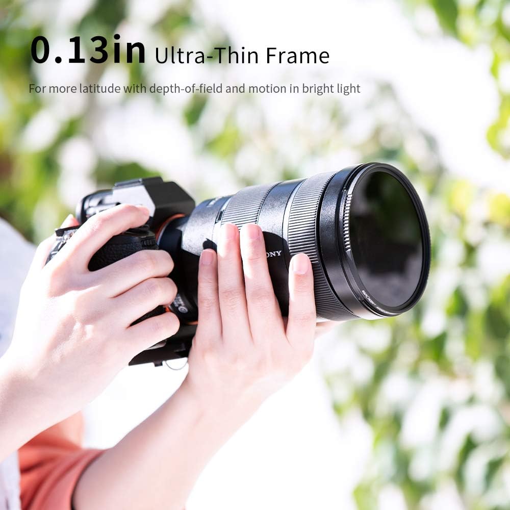 77mm Fixed ND Lens Filter Kit, ND4 ND8 ND64 ND1000 Filter Set with 4-Filter Pouch Y664362