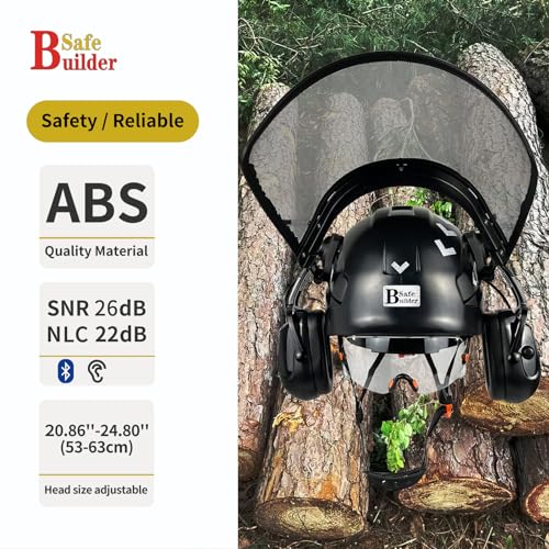 Vented Safety Helmet with Visor and Ear Muffs Y7815