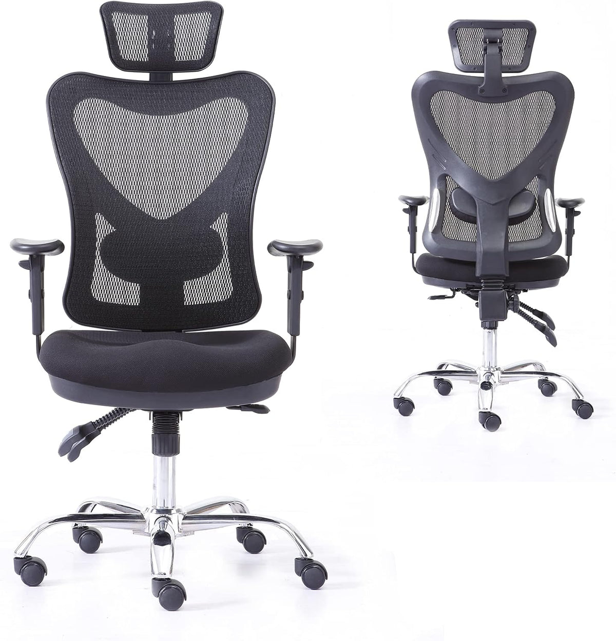 Ergonomic Mesh Computer Chair with Lumbar Support and Headrest P835