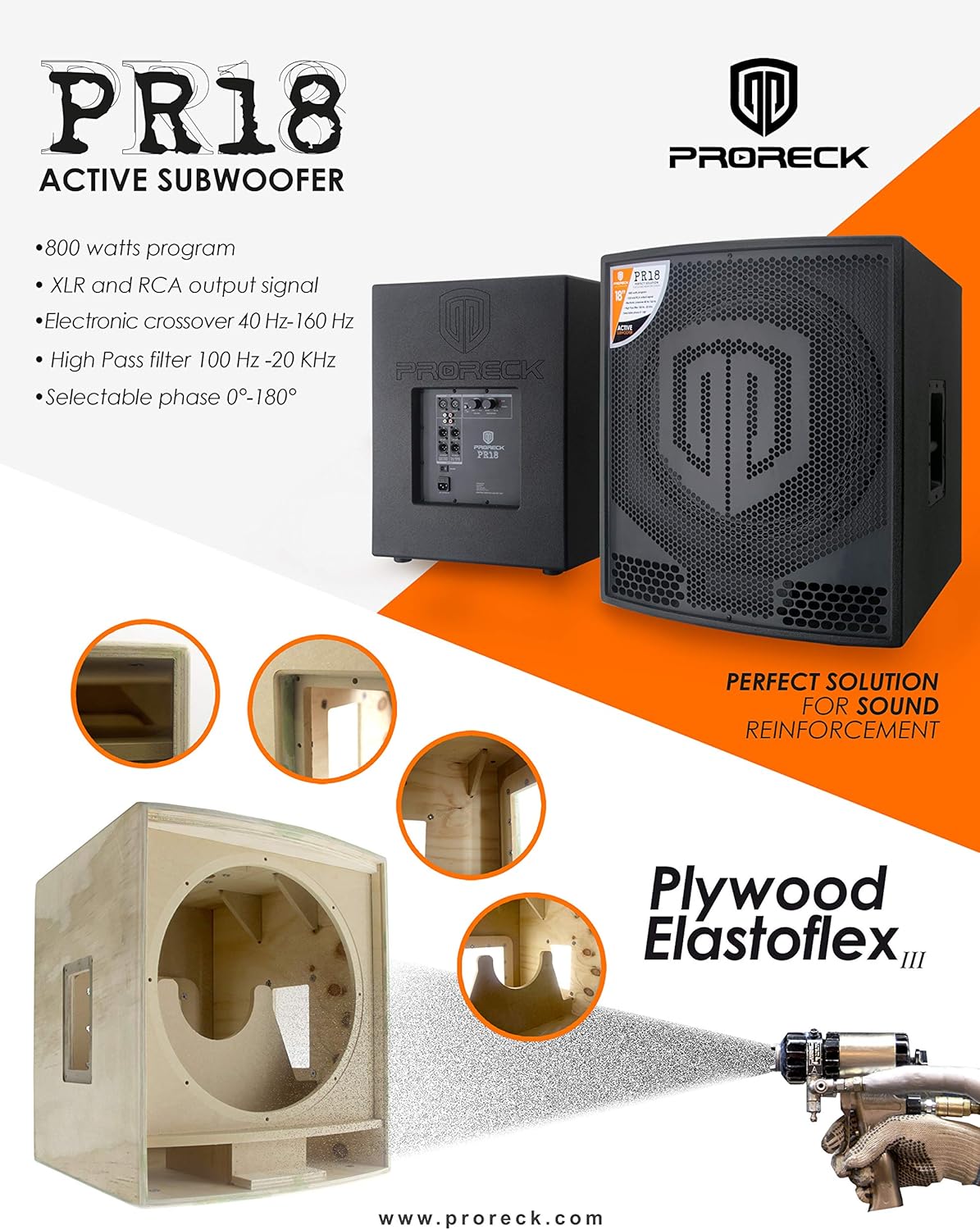 18 inch 2000W Active Powered PA Subwoofer R27749