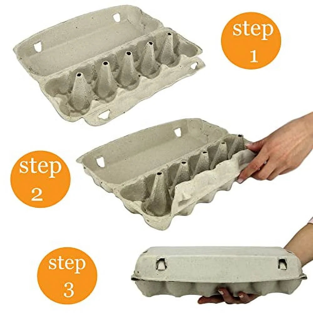 [18 Pack] Printed Pulp Egg Cartons T931