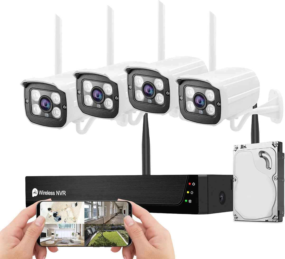 1080P 8CH Wireless Security Camera System with 1TB Hard Drive P21087