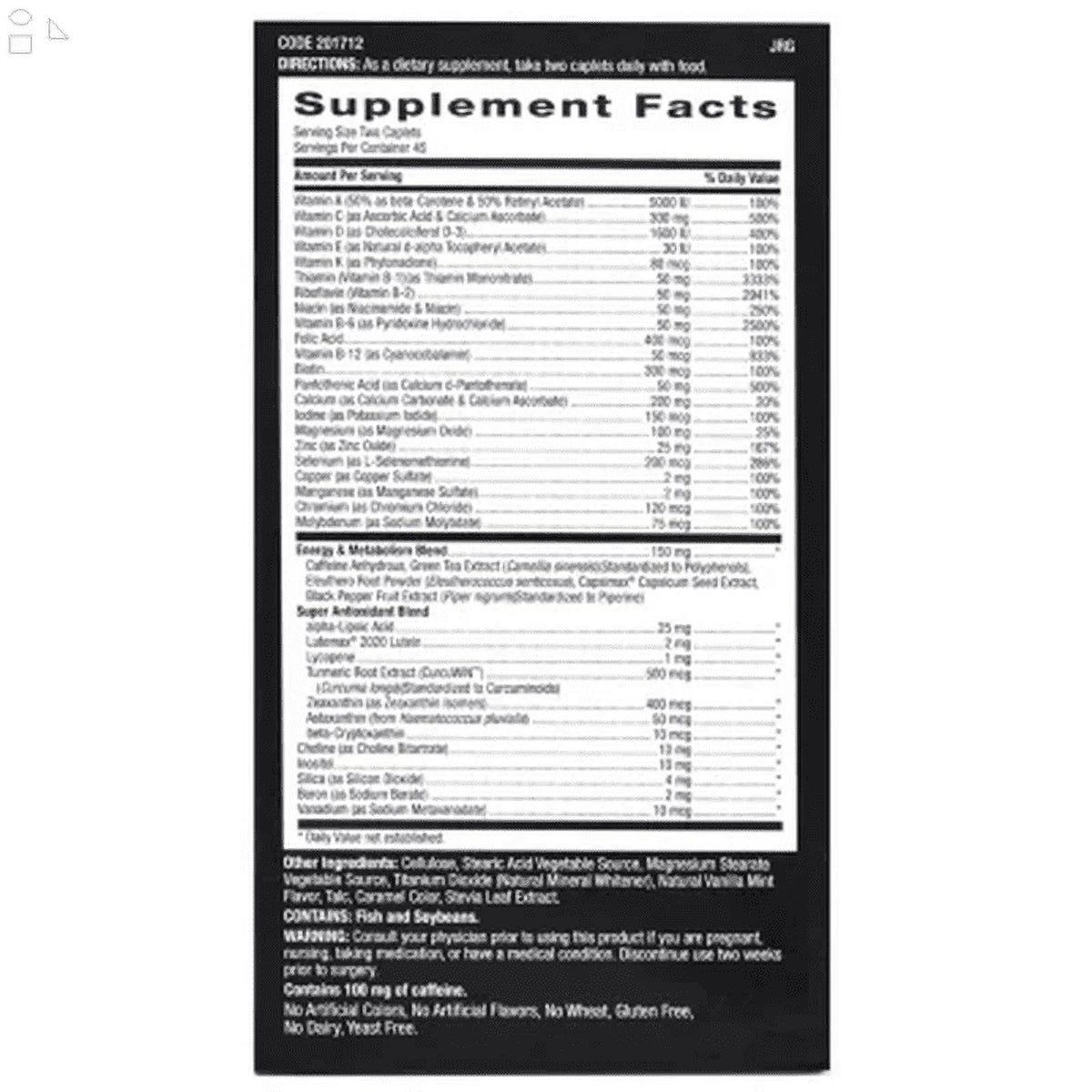 Mega Men Energy & Metabolism Multivitamins (180 Ct.) L58658