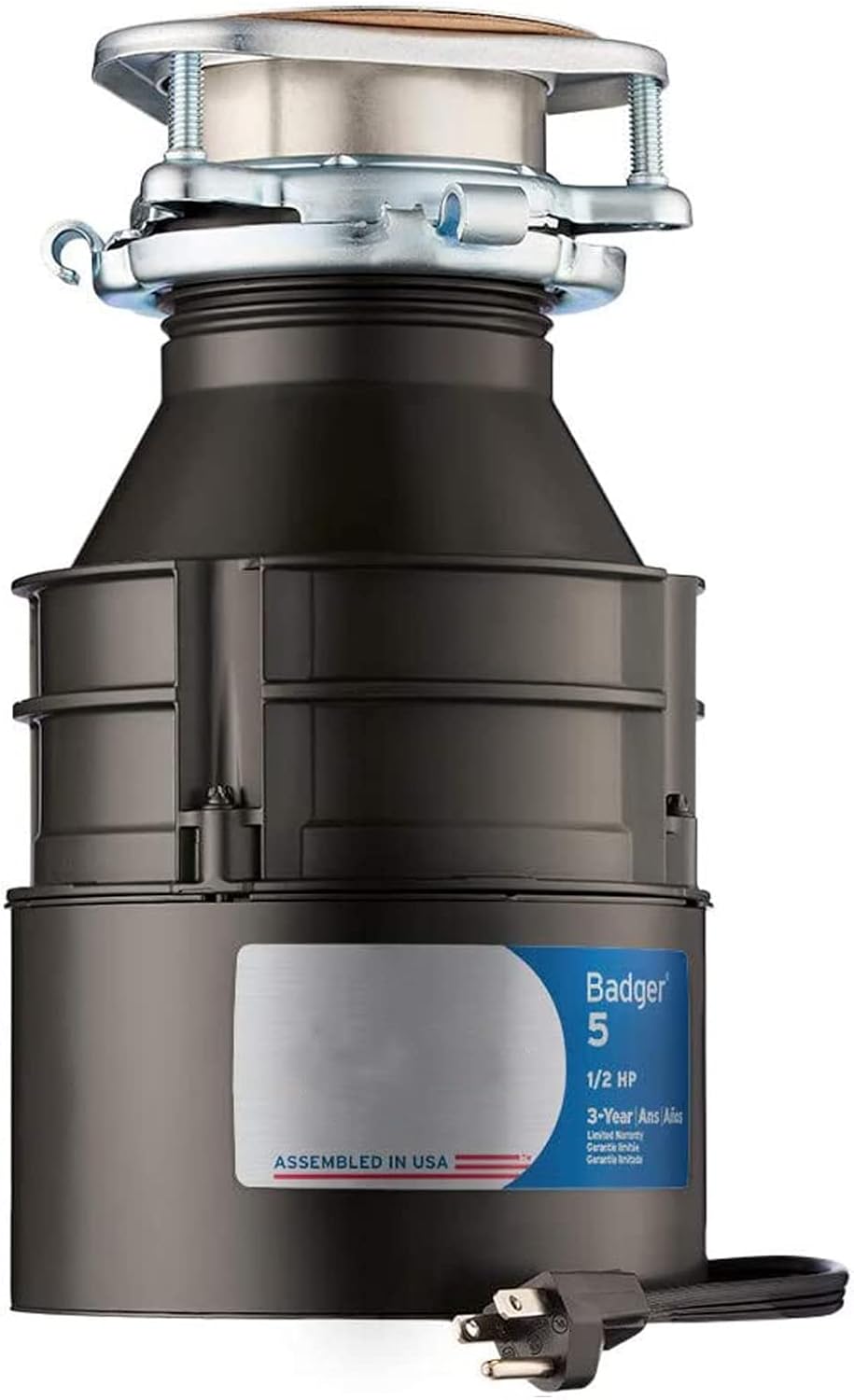 Black 1/2 HP Continuous Feed Garbage Disposal W785330