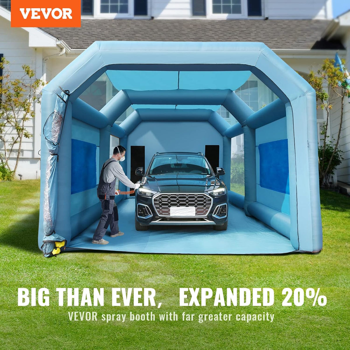 28x16x11ft Inflatable Spray Booth with 750W+950W Blowers L521502