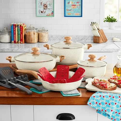 14-Piece Cast Aluminum Nonstick Cookware Set D9627