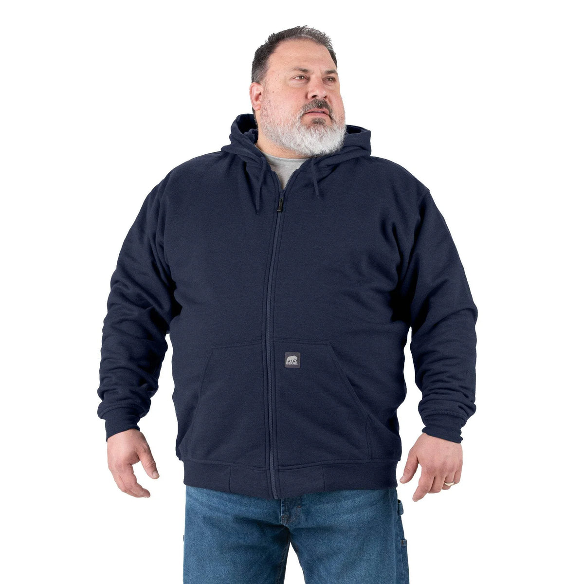 Thermal-Lined Full-Zip Hooded Sweatshirt B765