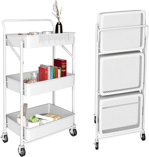 3 Tier Rolling Cart with Wheels Y106