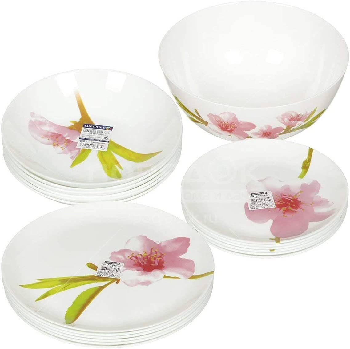 19 Pcs White Dinnerware Set O68960
