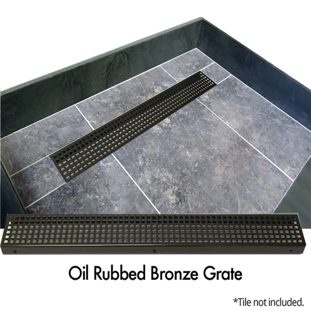 48x22 Rectangular Shower Base with Oil Rubbed Bronze P185588