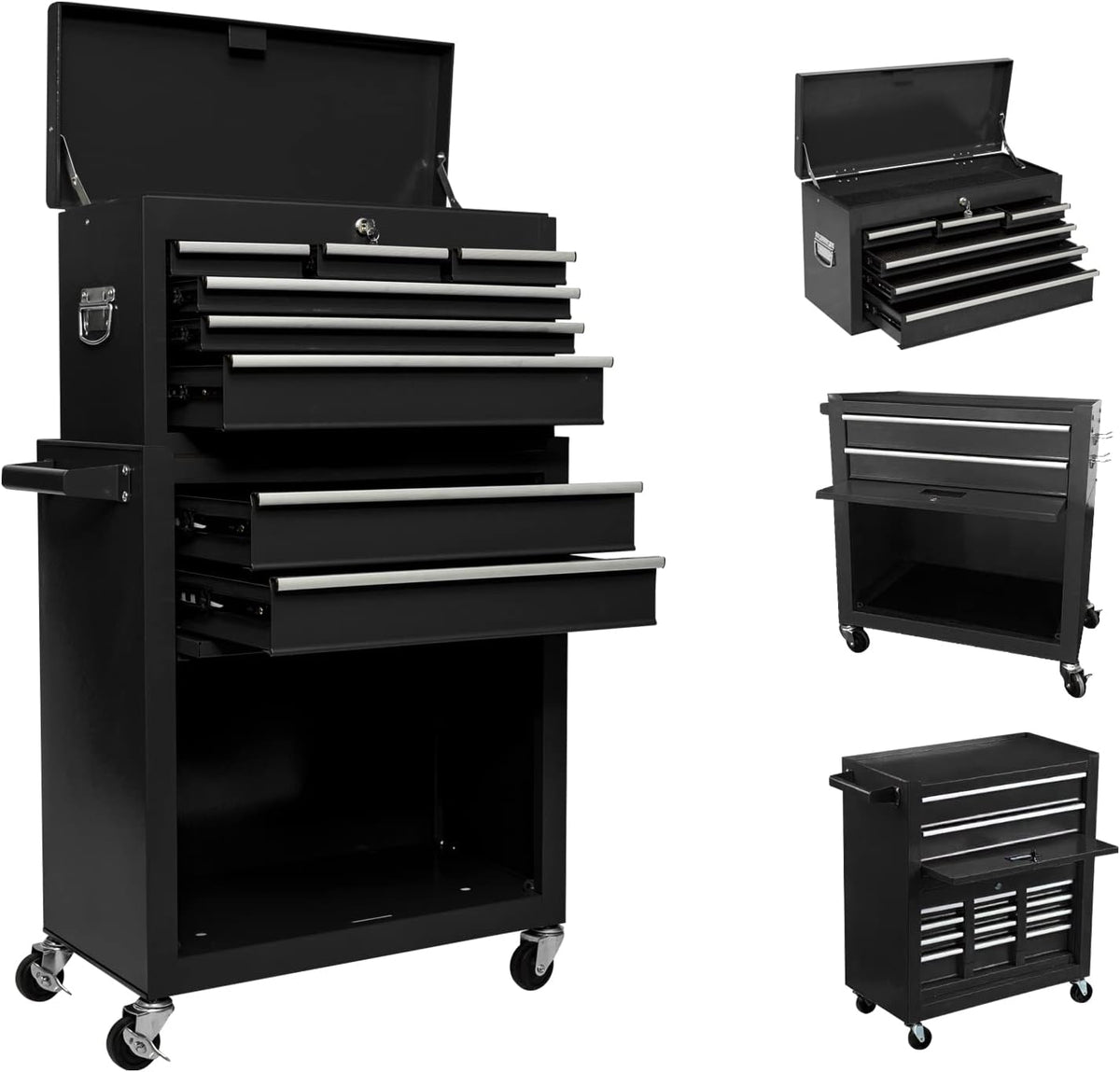 8 Drawer Rolling Tool Chest with 4 Wheels U626