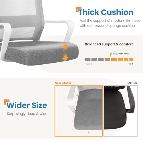 Black Mesh Office Desk Chair with Wheels X3752