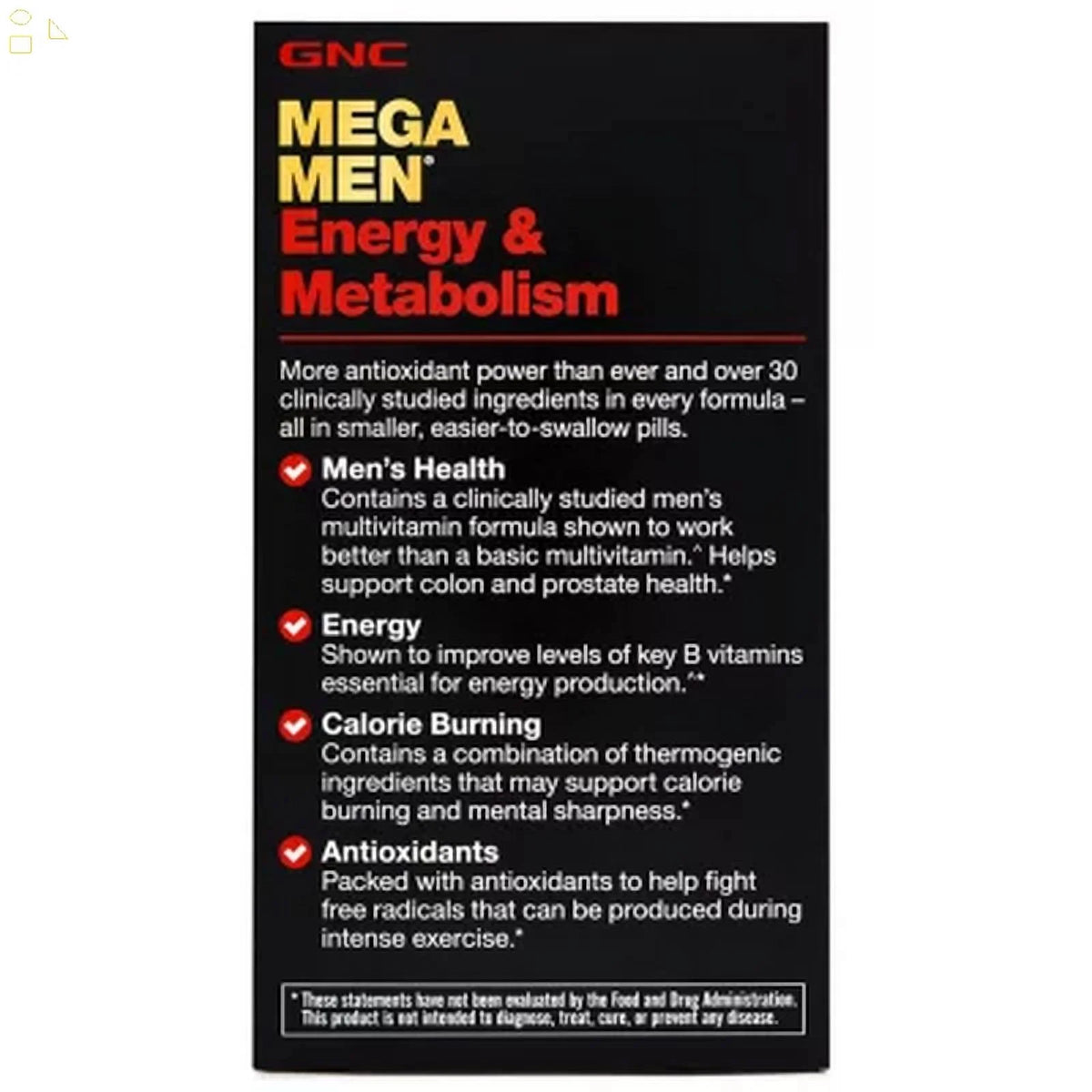Mega Men Energy & Metabolism Multivitamins (180 Ct.) L58658