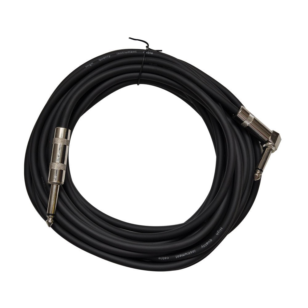 8 Pack of 20 Foot Multi-Color 1/4 Inch TS Right Angle to Straight Guitar Cables S469