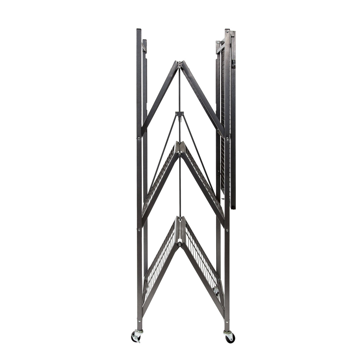 Large 4-Tier Heavy-Duty Rack with Casters Red U7262
