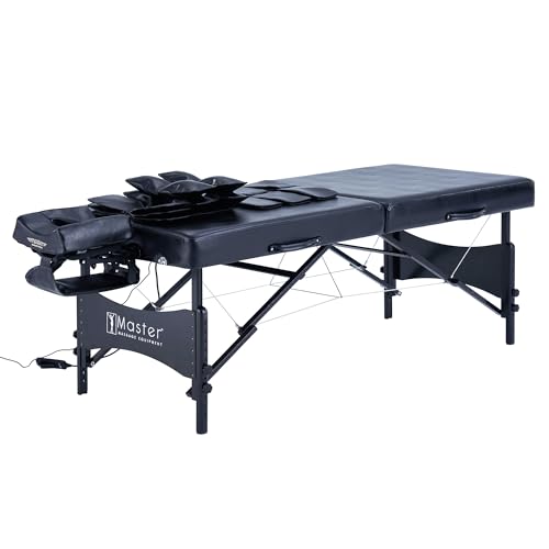 30" Black Portable Massage Table with Airbags X808975