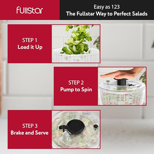 6.3 Quart White Salad Spinner Y210064