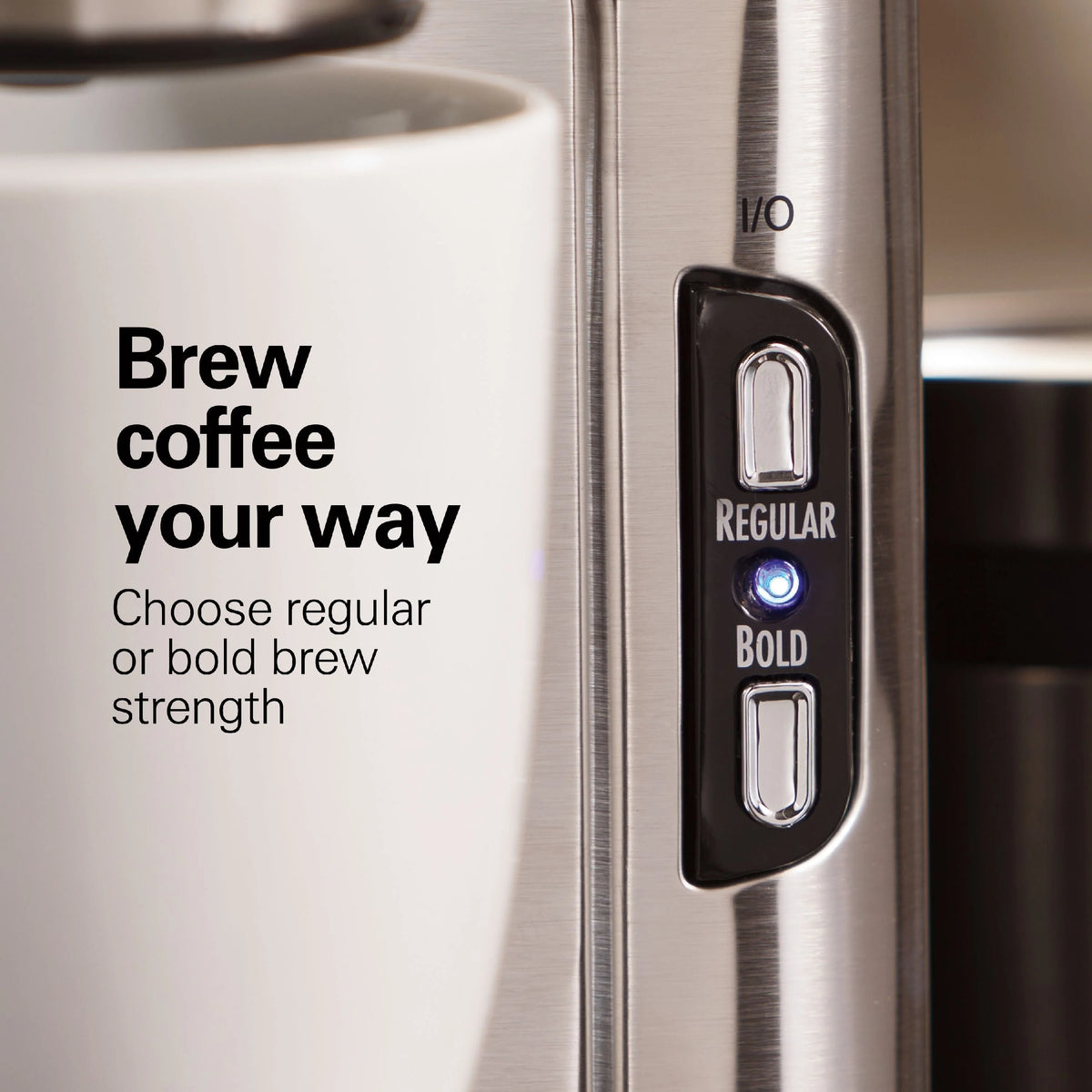 Single-Serve Coffee Maker, 14 oz., Stainless Steel A235
