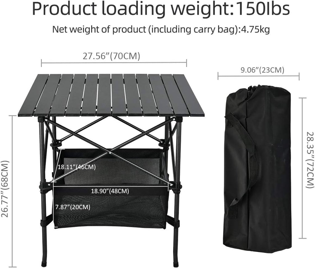 Folding Portable Camping Table with Carrying Bag H138814
