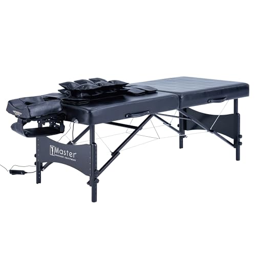 30" Black Portable Massage Table with Airbags X808975