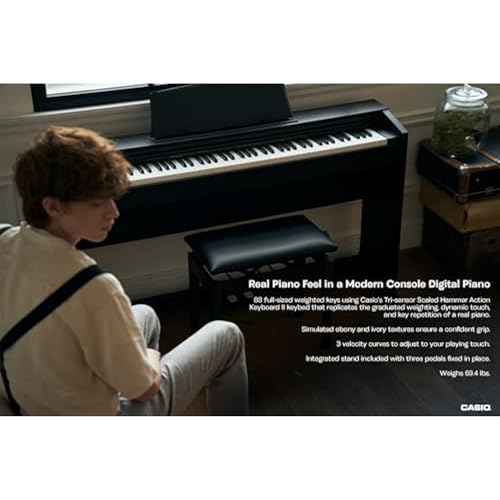 88-Key Weighted Console Digital Piano, Black F553
