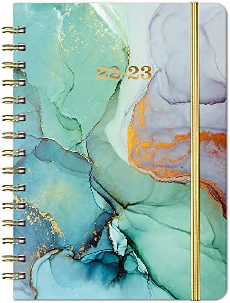 Green 6.3" x 8.4" Weekly & Monthly Planner with Twin-Wire Binding M5530