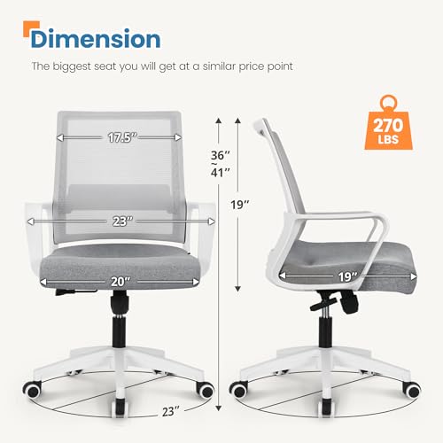 Black Mesh Office Desk Chair with Wheels X3752