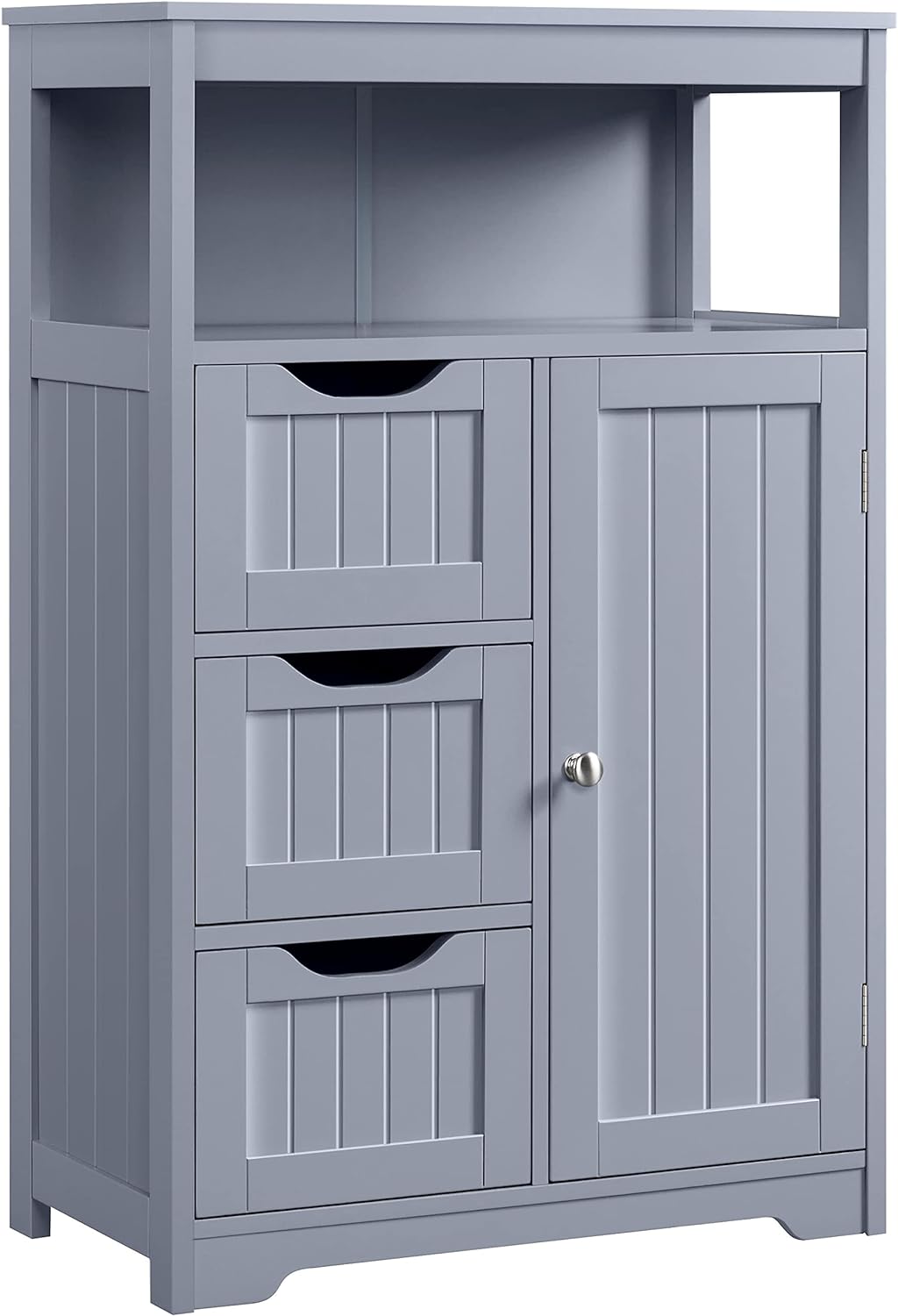 Espresso Wood Bathroom Floor Cabinet with 3 Drawers V9604